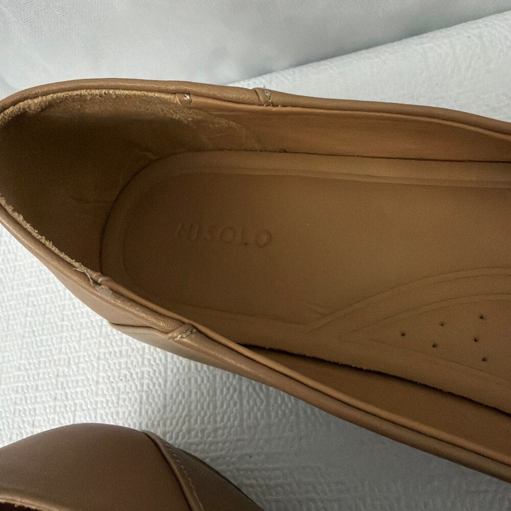 Nisolo Fina Pointed Toe Flat Shoes Womens Size 9.5 Almond Minimalist - Picture 5 of 10